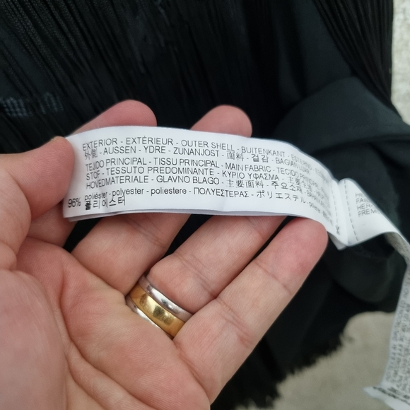 Zara Fringe Dress L 12 Flapper 1920s Black Party Fancy Dress Knee Length - Picture 7 of 10